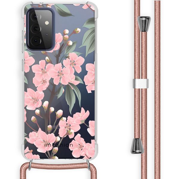 imoshion Design Hülle mit Band für das Samsung Galaxy A72 - Cherry Blossom