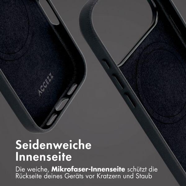 Accezz MagSafe Leather Backcover Apple iPhone 18 Pro / 17 Pro - Onyx Black