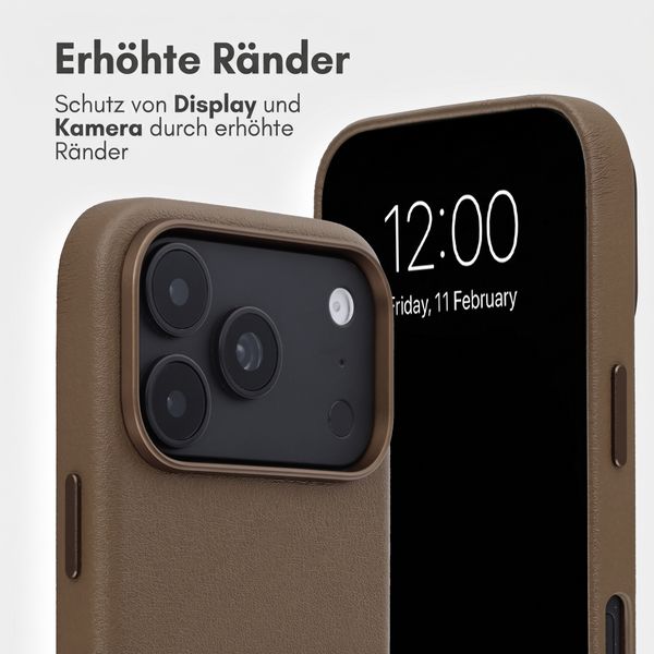 Accezz 2-in-1 Klapphülle aus Leder mit MagSafe Apple iPhone 18 Pro Max / 17 Pro Max - Kaffeebraun