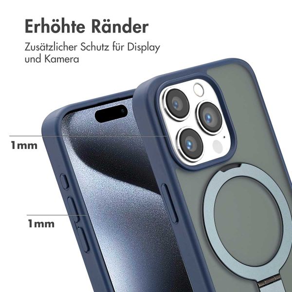 Accezz Ring Stand Backcover mit MagSafe für das iPhone 15 Pro - Blue