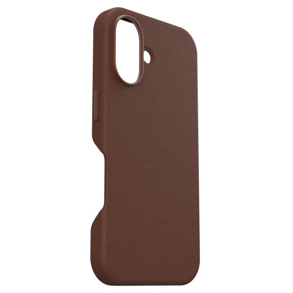 OtterBox Symmetry Cactus Leder Back Cover MagSafe für das iPhone 16 - Rich Adobe Brown