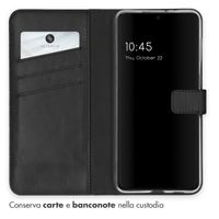 Echtleder Klapphülle Samsung Galaxy S21 - Schwarz