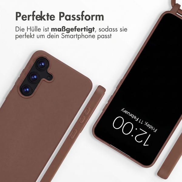 imoshion SilikonHülle mit Band Samsung Galaxy S25 FE - Braun