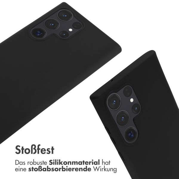 imoshion Silikonhülle mit Band für das Samsung Galaxy S23 Ultra - Schwarz