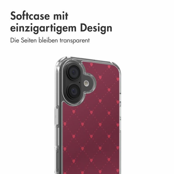 imoshion Design Hülle Apple iPhone 16 - Crush Check Coral Dust