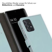 Selencia Echtleder Klapphülle Samsung Galaxy A52(s) (5G/4G) - Air Blue