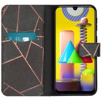 imoshion Design TPU Klapphülle Samsung Galaxy M31 - Black Graphic