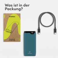imoshion Powerbank 20.000 mAh - 22,5W Schnellladegerät - USB-C / USB-A - Petrol Green