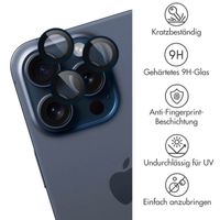 imoshion 2er-Pack Objektivschutz für Kamera für das Apple iPhone 15 Pro / 15 Pro Max - Blue Titanium