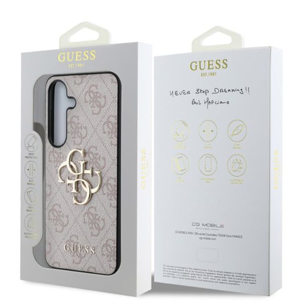 Guess 4G Metal Logo Back Cover Samsung Galaxy S25 Plus - Rosa