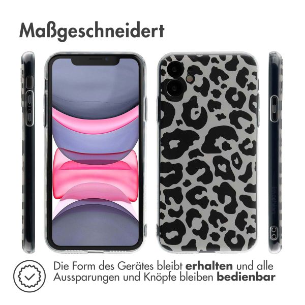 imoshion Design Hülle Apple iPhone 11 - Leopard Transparent