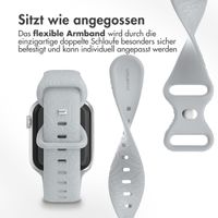 imoshion Graviertes Silikonarmband für die Apple Watch Series 1-10 / SE / Ultra (2) (44/45/46/49 mm) - Grau