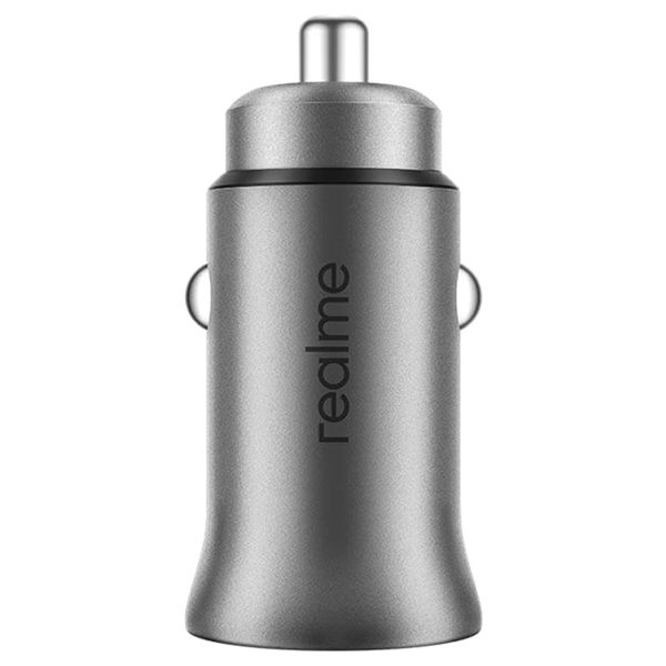 Realme Originaler Auto-Ladegerät - Auto-Ladegerät ohne Kabel - Doppelter USB-A-Anschluss - 33 Watt - Schwarz