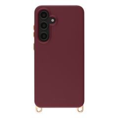 Selencia Rivièra Backcover mit MagSafe mit abnehmbaren Haken Samsung Galaxy S24 FE - Bold Burgundy