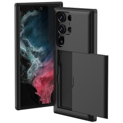 imoshion Backcover mit Kartenfach Samsung Galaxy S22 Ultra - Schwarz