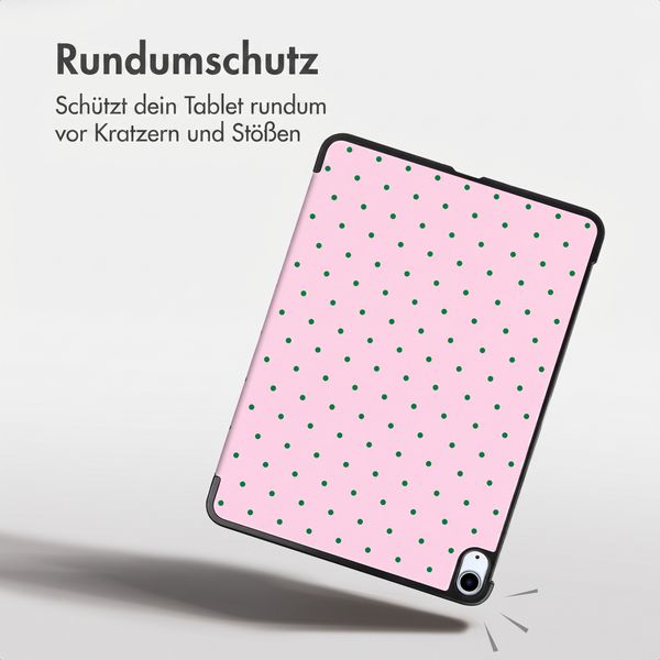 imoshion Design Trifold Klaphülle Apple iPad Air 11 Zoll (2026) M4 / (2025) M3 / (2024) M2 / Air 5 (2022) / Air 4 (2020) - Happy Dots