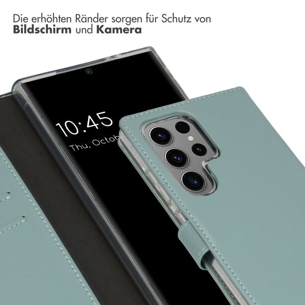 Selencia Echtleder Klapphülle Samsung Galaxy S24 Ultra - Air Blue