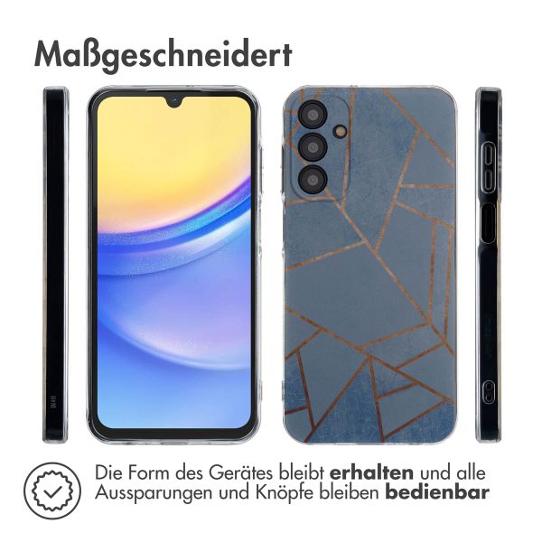 imoshion Design Hülle für das Samsung Galaxy A15 (5G/4G) - Blue Graphic