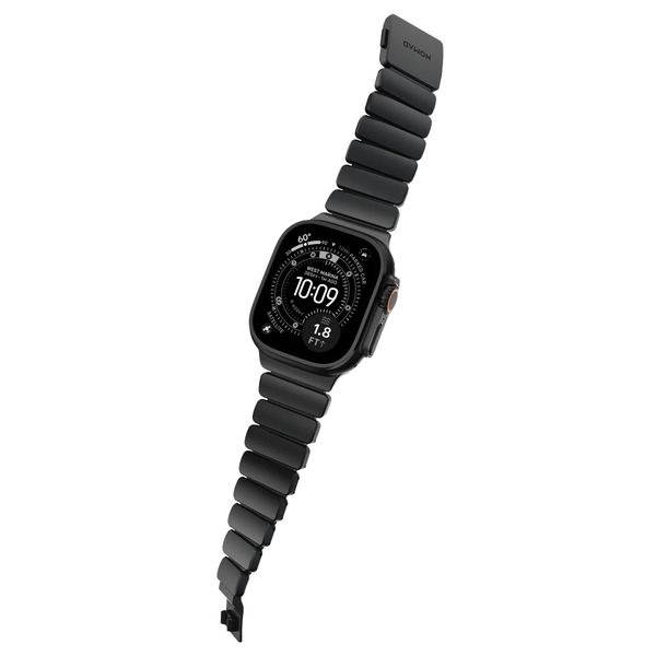 Nomad Stratos Armband für Apple Watch Series 1 - 11 / SE / Ultra (44/45/46/49 mm) - Black / Natural Titanium