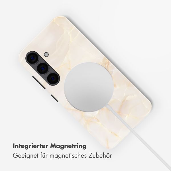 Selencia Vivid Rückabdeckung mit MagSafe Samsung Galaxy S24 - Golden Beige Marble