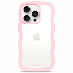 Holdit Wavy Case Apple iPhone 15 Pro Max - Transparent / Pink