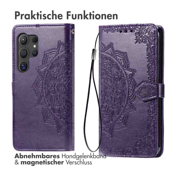 imoshion Mandala Klapphülle für das Samsung Galaxy S25 Ultra - Violett