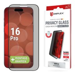 Displex Displayschutz aus gehärtetem Glas Privacy für das Apple iPhone 16 Pro