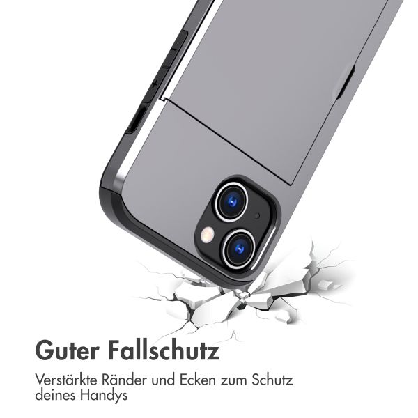 imoshion Backcover mit Kartenfach Apple iPhone 15 - Grau
