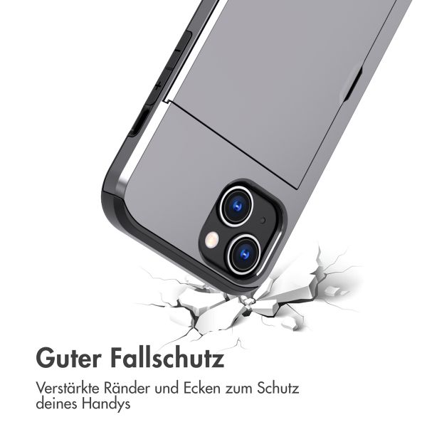 imoshion Backcover mit Kartenfach für das iPhone 15 - Grau