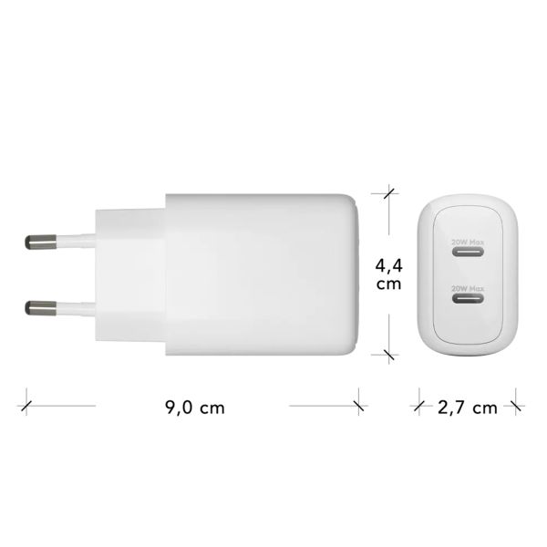 dbramante1928 re-charge | Netzteil - 2x USB-C 20 Watt - Weiß