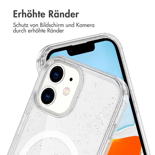 imoshion Sparkle Back Cover mit MagSafe für das Apple iPhone 12 (Pro) - Glitzer Transparent