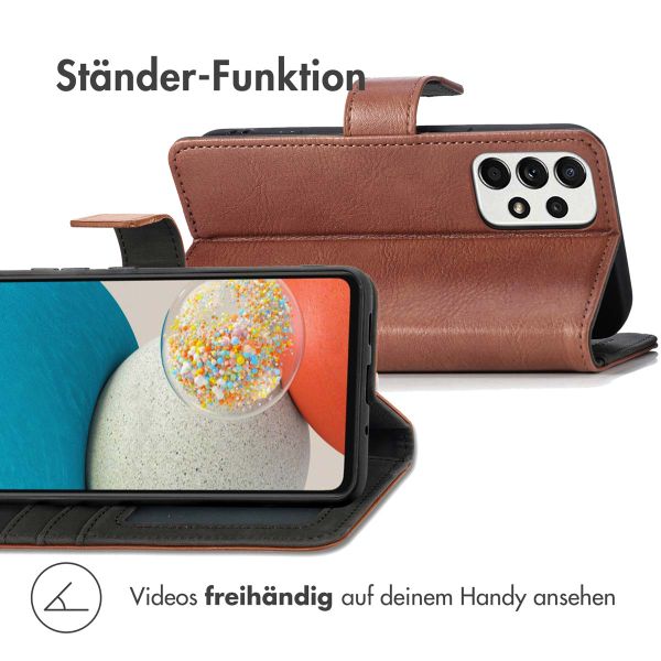 imoshion Luxuriöse Klapphülle Samsung Galaxy A53 - Braun