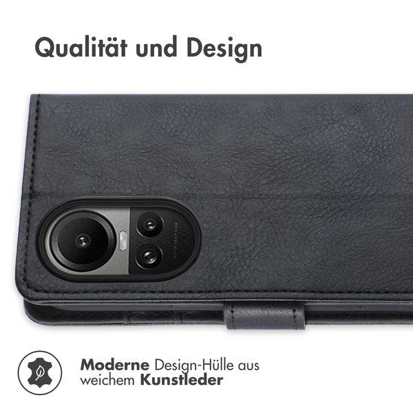 imoshion Luxuriöse Klapphülle Oppo Reno 10 / 10 Pro - Schwarz