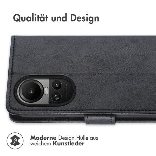 imoshion Luxuriöse Klapphülle für das Oppo Reno 10 / 10 Pro - Schwarz