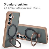 Accezz Ring Stand Backcover mit MagSafe Samsung Galaxy S24 - Braun