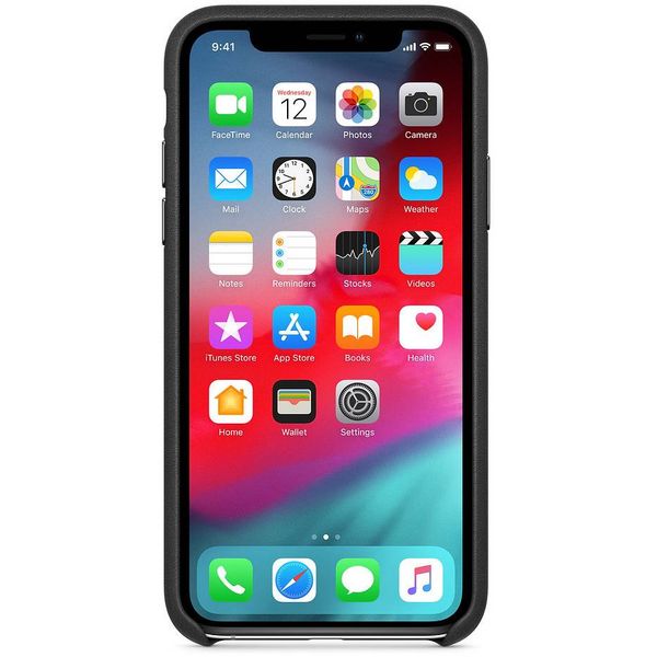 Apple Leder-Case Schwarz für das iPhone Xs