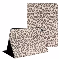 Selencia Sabi Klapphülle mit Leopardenmuster Samsung Galaxy Tab S11 - Soft Ivory