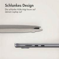 Accezz Leather Laptop Hülle Apple MacBook 15 Zoll - Laptop Sleeve - Beige