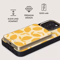 Burga Magnetische Powerbank 5.000 mAh - Geeignet für MagSafe und Qi2 - Lemon Tart / Gold