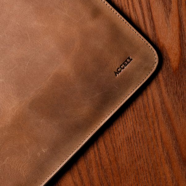Accezz Leather Laptop Hülle Apple MacBook 13 Zoll - Laptop Sleeve - Cognac