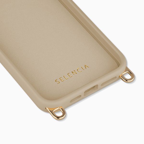 Selencia Rivièra Backcover mit MagSafe mit abnehmbaren Haken Apple iPhone 15 Pro Max - Milky Latte