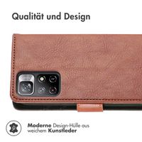 imoshion Luxuriöse Klapphülle für das Xiaomi Redmi Note 11 (4G) / Note 11S (4G) - Braun