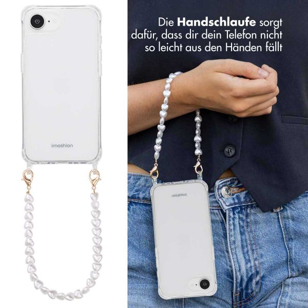 imoshion Back Cover mit Band + Armband Apple iPhone 16e - Perlenherzen
