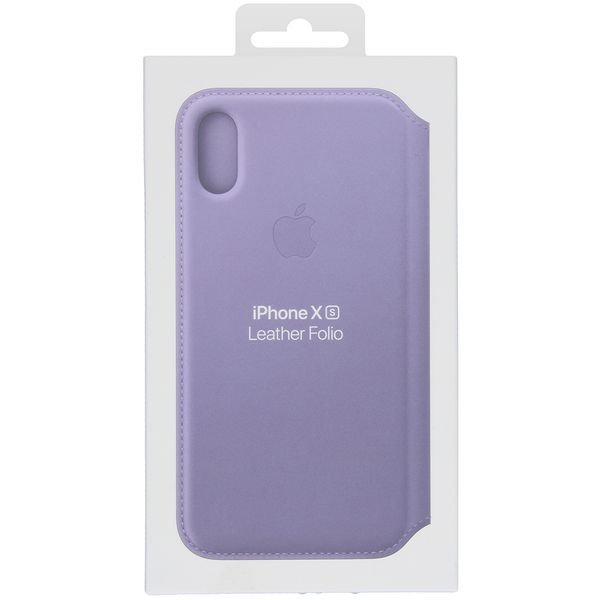 Apple Leather Folio Klapphülle Lila für das Apple iPhone X / Xs