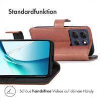 imoshion Luxuriöse Klapphülle Motorola Moto G56 - Braun