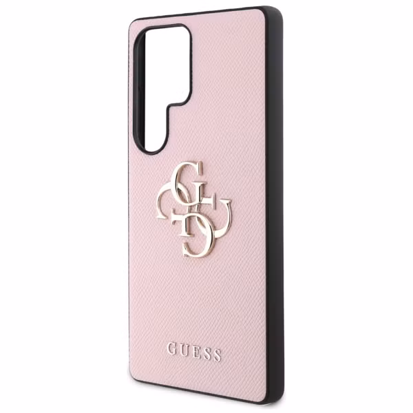 Guess 4G Metal Logo Saffiano Backcover für das Samsung Galaxy S25 Ultra - Pink