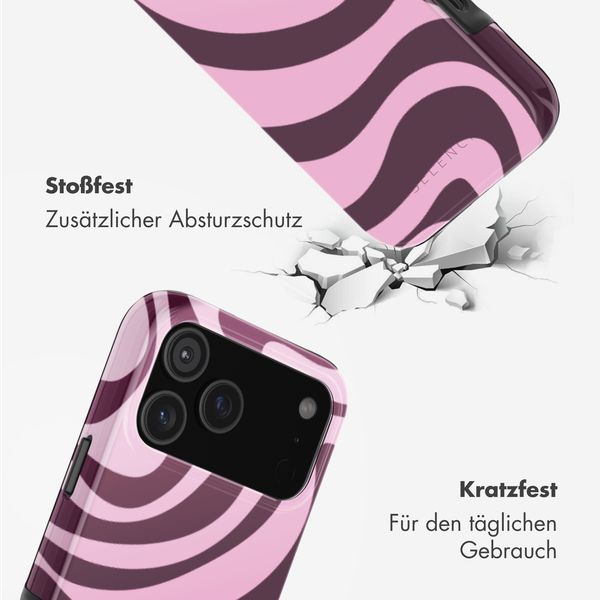 Selencia Vivid Rückabdeckung mit MagSafe Apple iPhone 17 Pro - Wavy Swirl Pink Plum