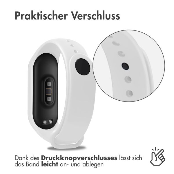 imoshion Silikonarmband für das Xiaomi Mi Band 3 / 4 - Weiß