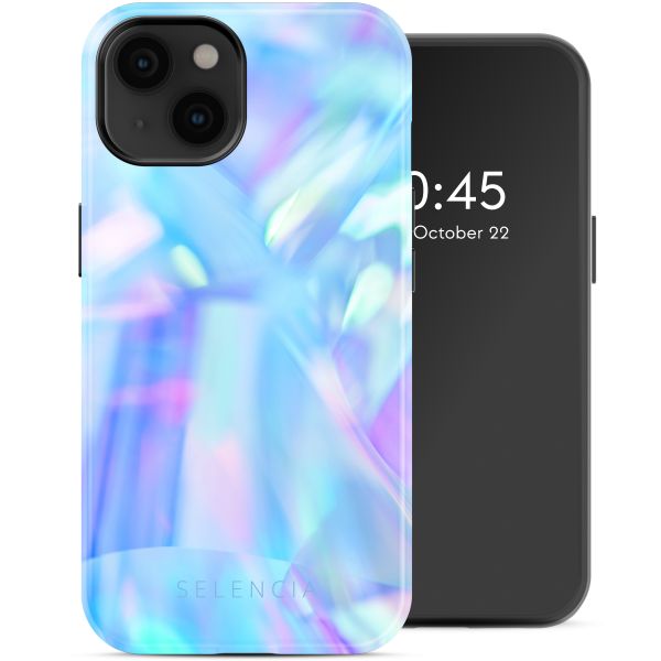 Selencia Vivid Tough Back Cover mit MagSafe für das iPhone 14 - Holographic Blue Dream