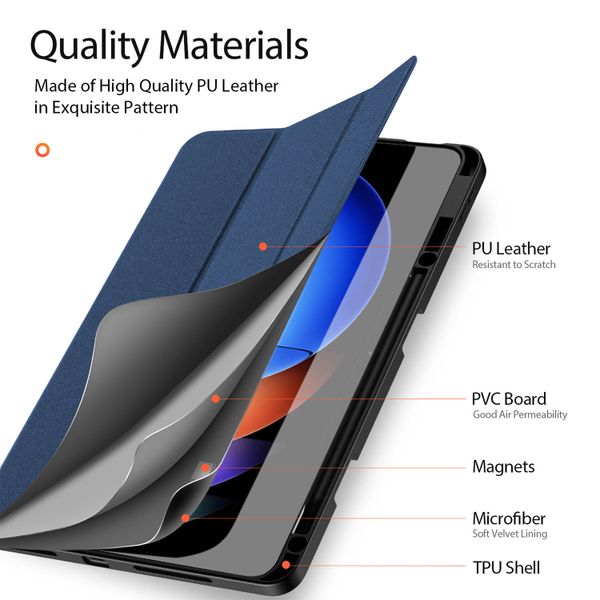 Dux Ducis Domo Klapphülle für das Xiaomi Pad 6S Pro 12.4 - Dunkelblau